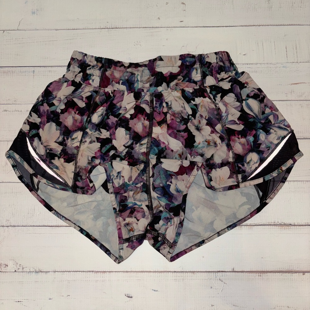 Lululemon Flower Hotty Hot Shorts